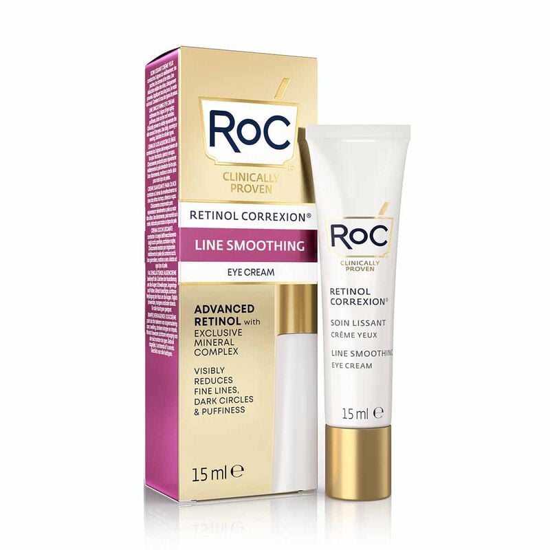 roc retinol correxion line smoothing eye cream 15ml