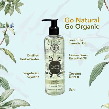 faces organic green tea shower gel