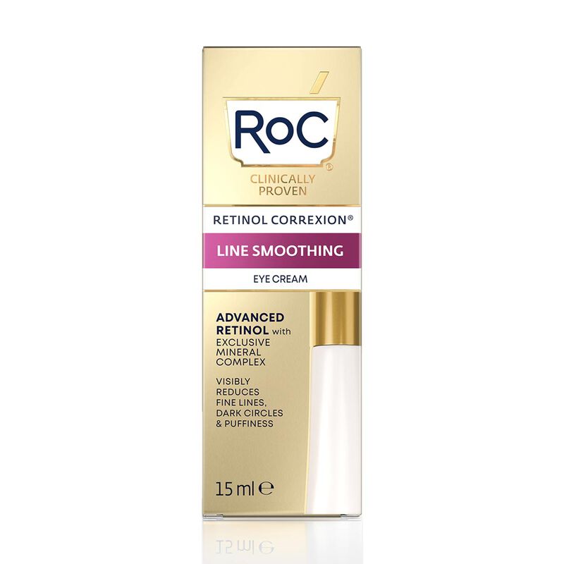 roc retinol correxion line smoothing eye cream 15ml