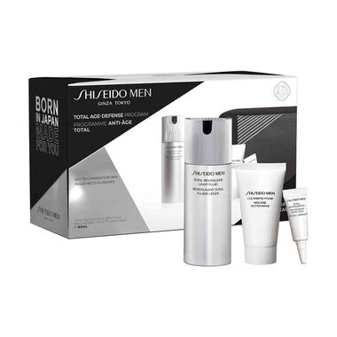 faces shiseido men total revitalizer light fluid pouch set
