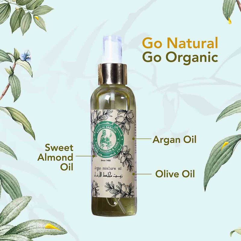 khan al saboun organic argan mixed oil