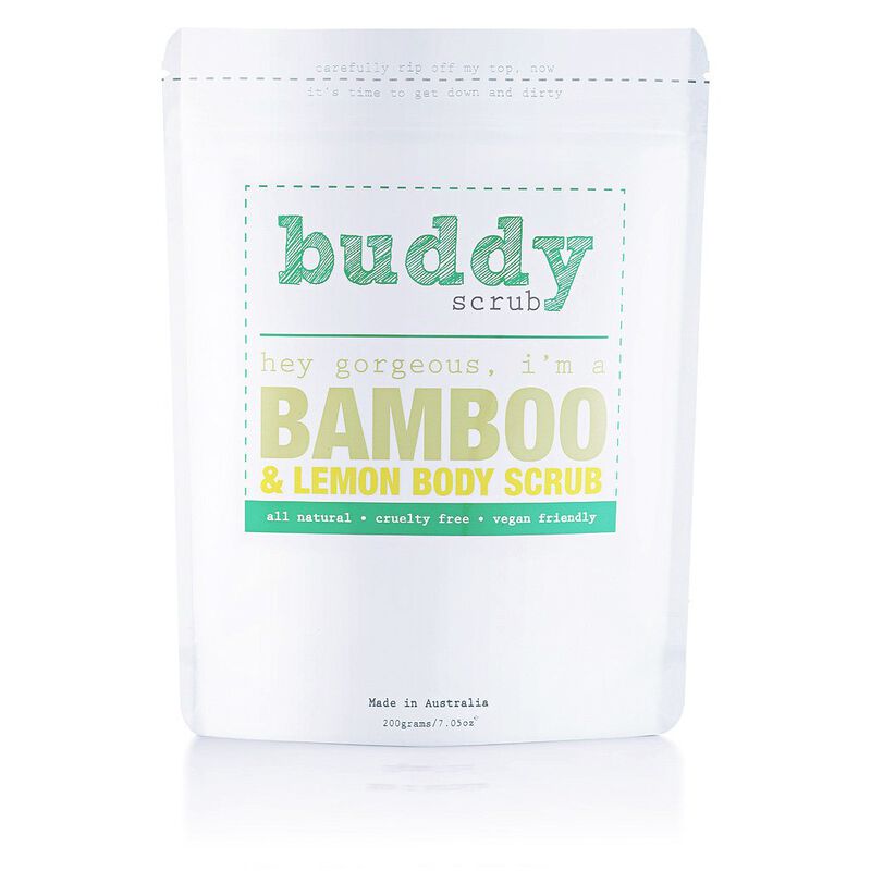 buddy scrub bamboo natural body scrub 200g