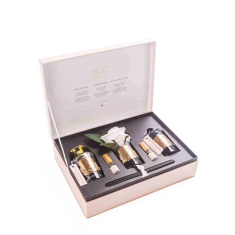 cote noire home diffuser gift pack charente rose pink box with gold badge