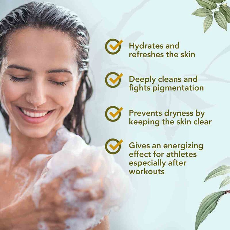 khan al saboun organic wild mint shower gel